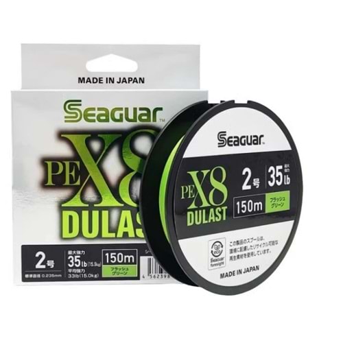 Seaguar Dulast PE 8 Örgü Spin İpi 150mt Flash Green