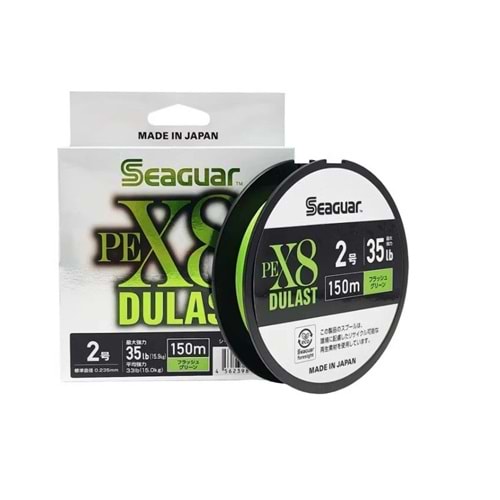 Seaguar Dulast PE 8 Örgü Spin İpi 150mt Flash Green