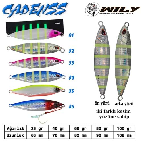 Wily Cadenss Jig 28 gr 63 mm Jig Yem