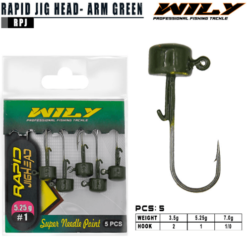 Wily Rapid Jighead Arm Green