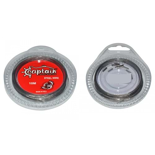 Captain Çelik Tel 2900 10mt Steel Wire Leader 10 Lbs