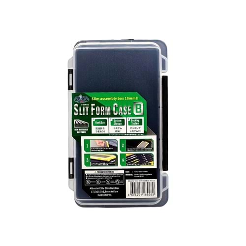 Albastar Elite Slit Form Case B Balıkçı Kutusu 17,5 cm x 10,5 cm x 1,8 cm