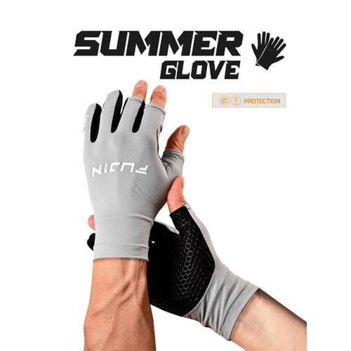 Fujin Pro Angler S24 Summer Gloves Grey