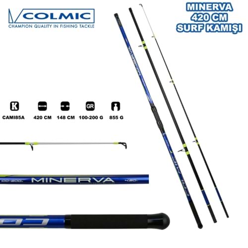 Colmic Minerva 420 Cm Surf Kamışı 3 parça