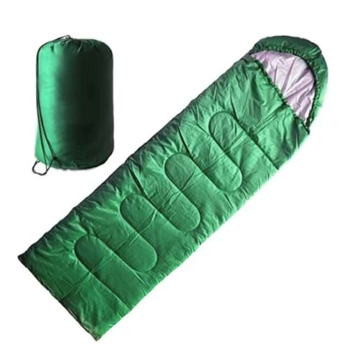 DFT Düz Başlık190+30cm)x75 Yeşil 5/15° Uyku Tulumu