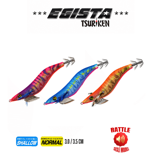 Tsuriken Egista Rattle Shallow 3.0 15gr Kalamar Zokası