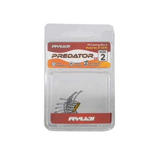 Ryuji Predator St33 Ps Üçlü İğne (6 Adet)