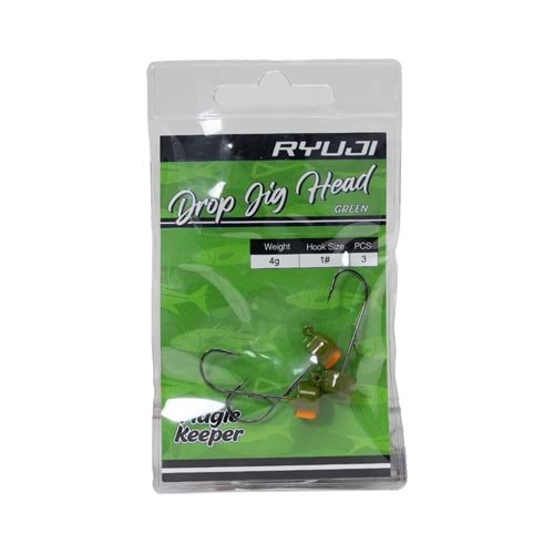 Ryuji Drop Jighead Green (3 Adet)