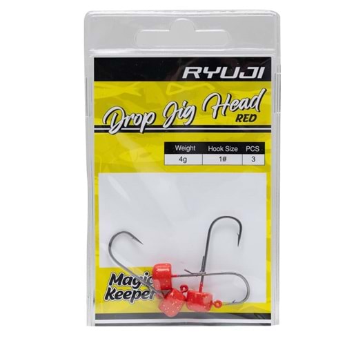 Ryuji Drop Jighead Red Uv İğne (3 Adet)
