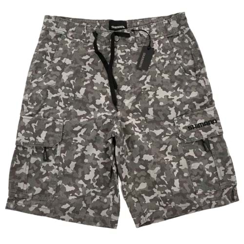 SHIMANO Cargo Shorts Grey Camo