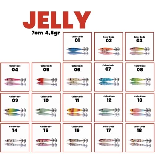Pandora Balıkçılık Jelly Soft Squid 7cm Kalamar Zokası