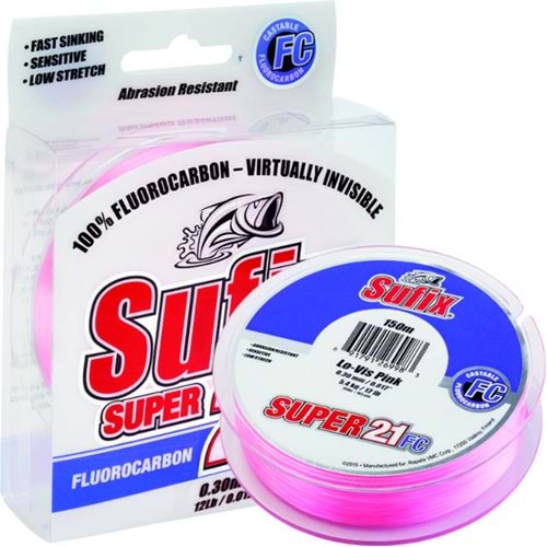 Sufix Süper 21 Fluorocarbon Misina 40mm -50mt PINK