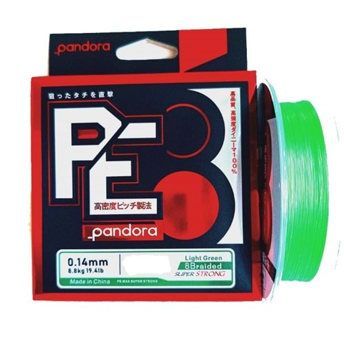 Pandora Balıkçılık PE-8 8x 150mt Lıght Green İp Misina