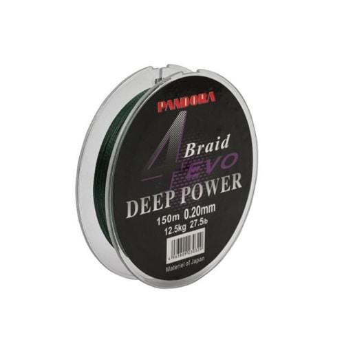 Pandora Balıkçılık Braid Evo Deep Power 4 Kat 150m İp Misina (dark Green)0,16