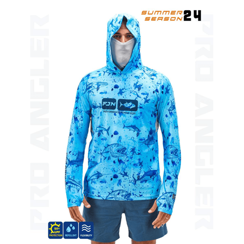 Fujin Pro Angler S24 Buff&Hoodie Blue Fish