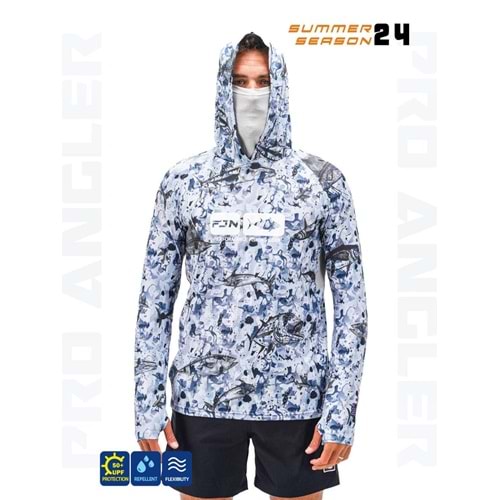 Fujin Pro Angler S24 Buff&Hoodie Black Fish