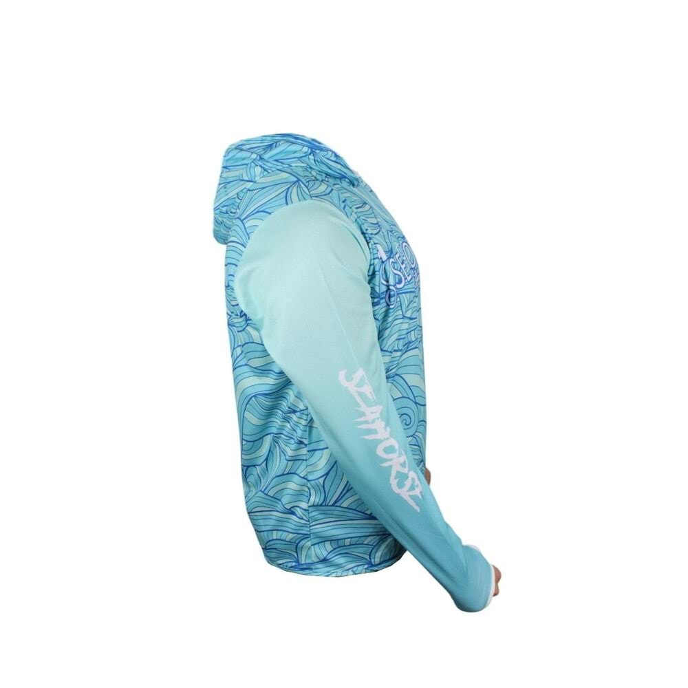 Sea Horse Special Angler Uv T-Shrt Blue Wave