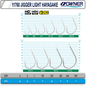 Cultiva 11760 Jigger Light Hayagake Olta İğnesi - 1/0