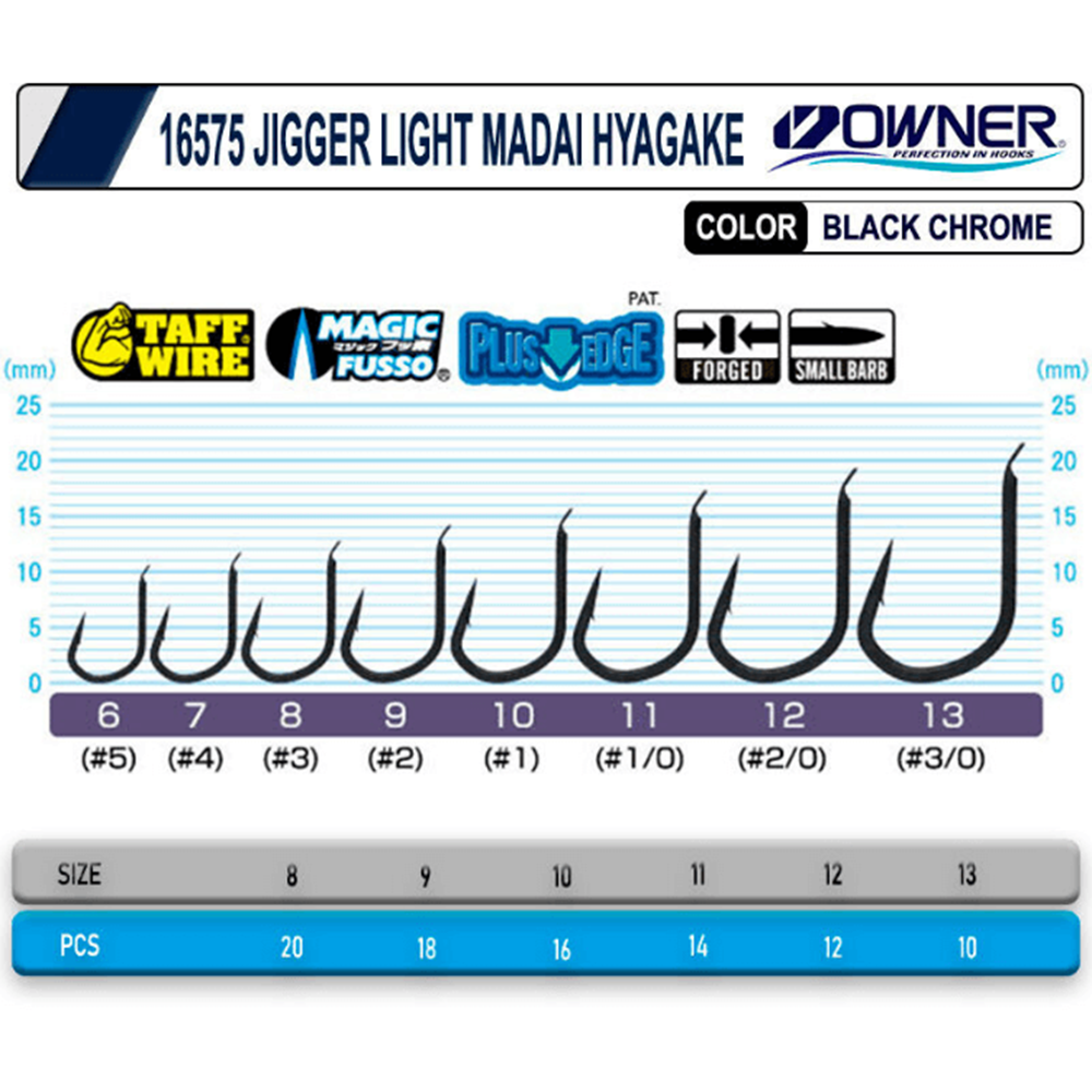 Cultiva 16575 Jigger Light Madai Hayagake Olta İğnesi - 10