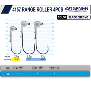 Cultiva 4157 Range Roller 4pcs Jighead - 5.3GR - 3/0