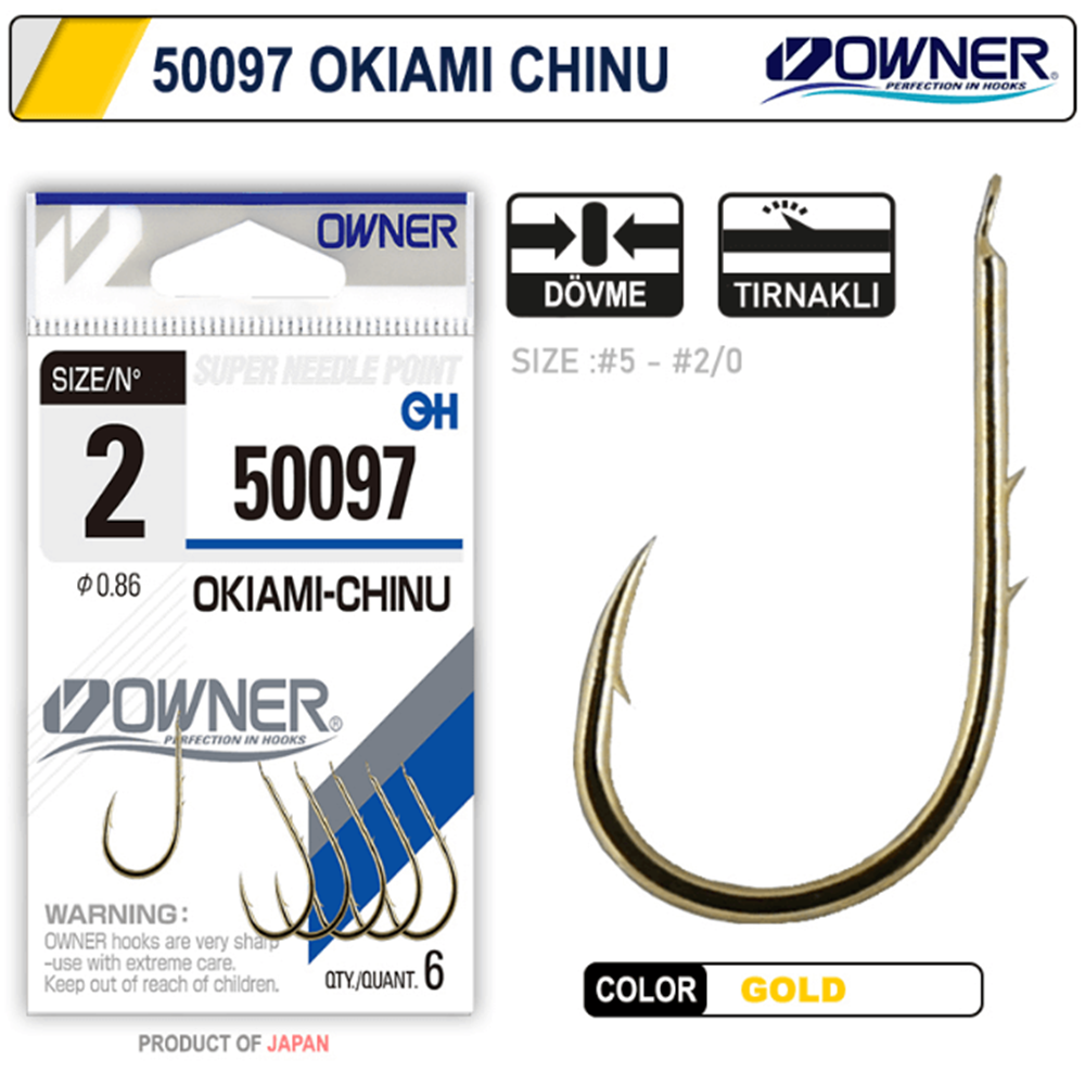 Owner 50097 Okiami-Chinu Gold İğne - 2
