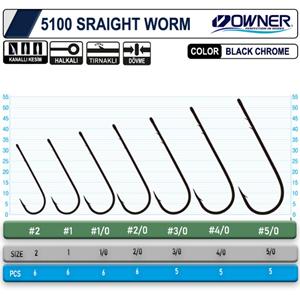 Owner 5100 Uzun Pala Lüfer İğnesi İğne
