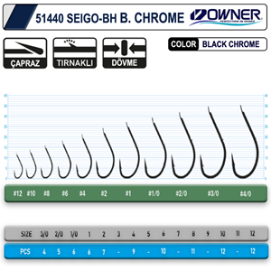 Owner 51440 Seigo-Bh Black Chrome İğne - 4