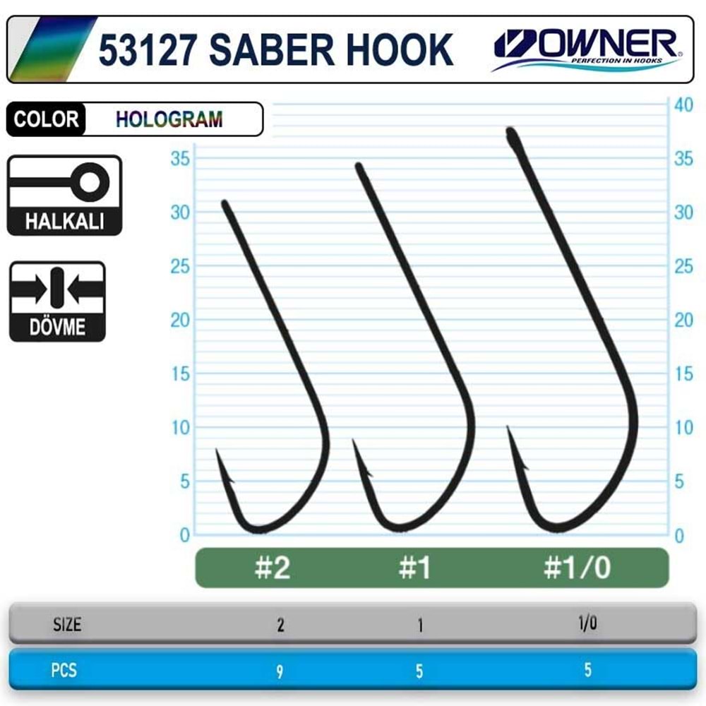 Owner 53127 Saber Hook Hg İğne - 1