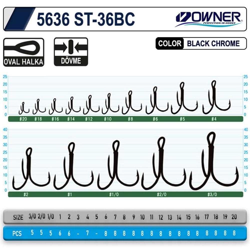 Owner 5636 St-36 Black Chrome Çarpma İğne - 2