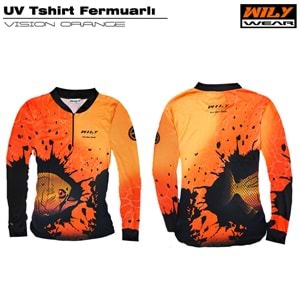 Wily Wear UV T-Shirt Fermuarlı Vision Orange - L
