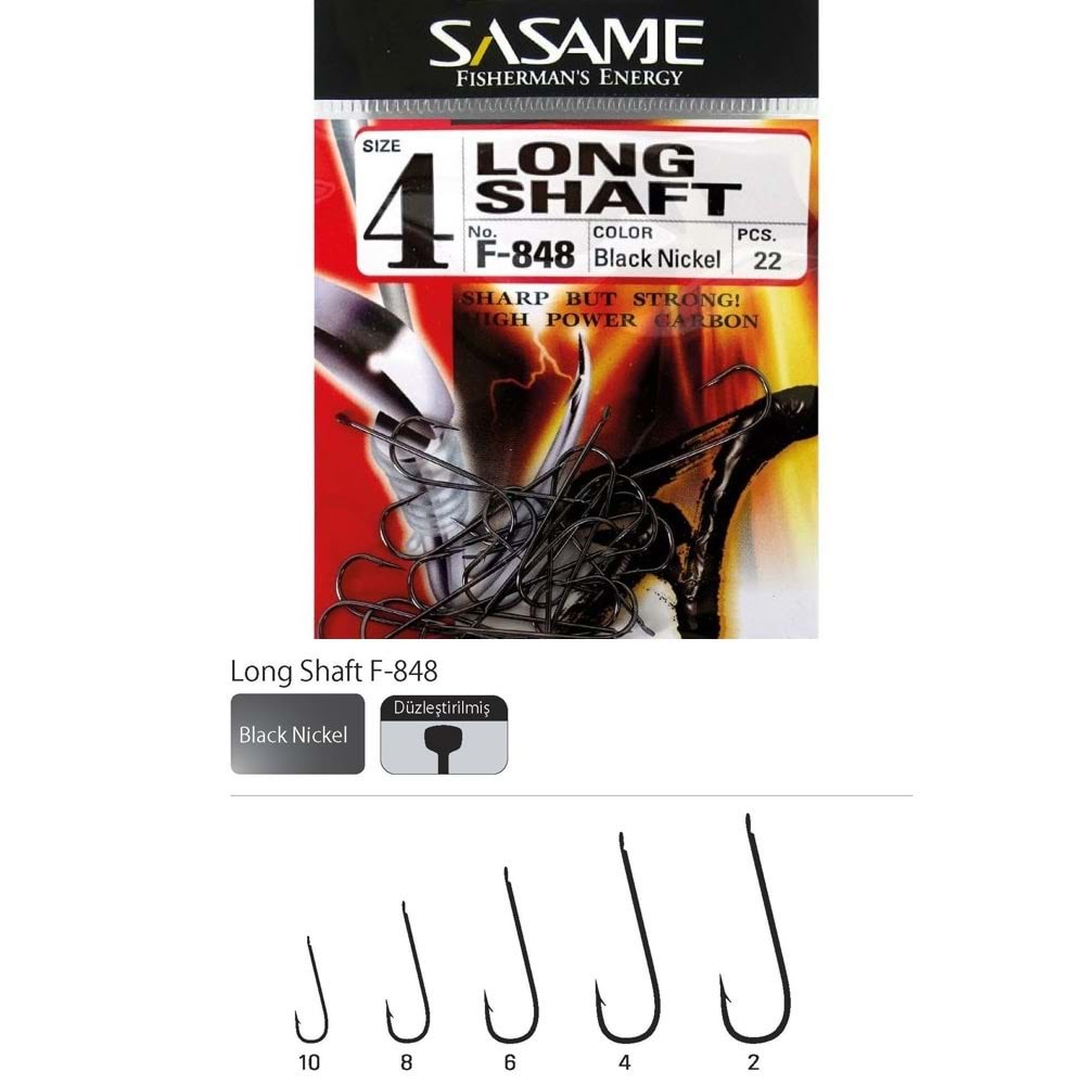 Sasame Long Shaft F-848 Serisi Olta İğnesi - 2