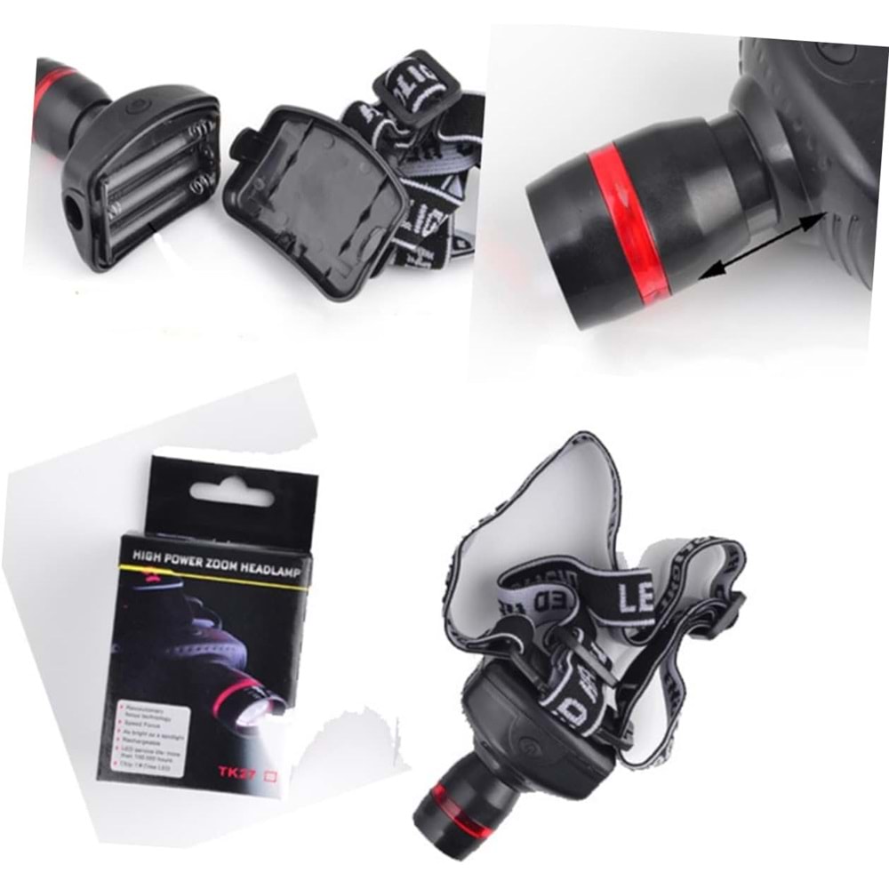 Captain 8012 Kafa Feneri Led Zoom Su Geçirmez