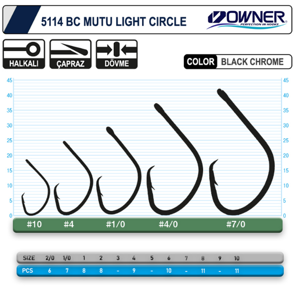 Owner 5114 Mutu Light Black Chrome İğne - 1
