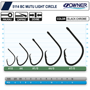 Owner 5114 Mutu Light Black Chrome İğne - 1