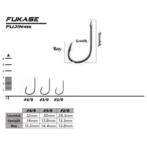 Fujin Fukase Düz Olta Kancası - 3/0