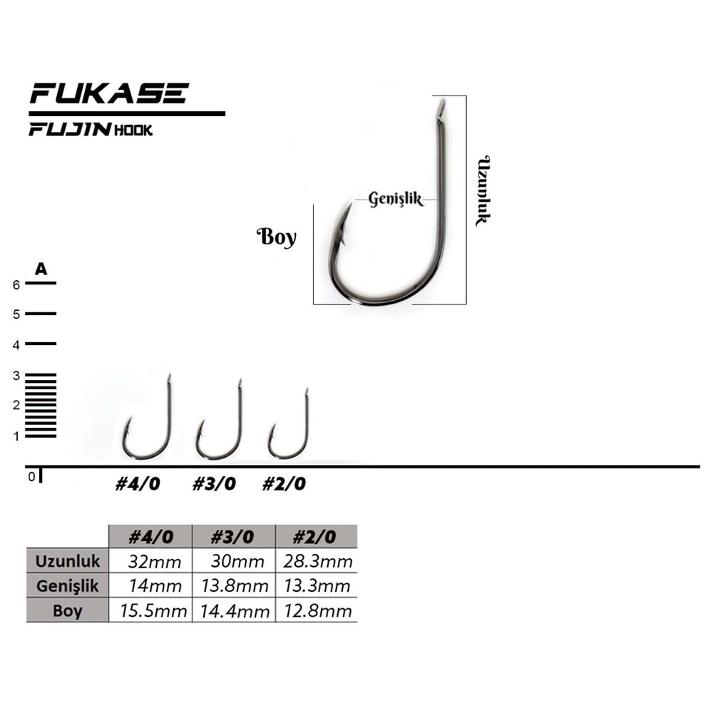 Fujin Fukase Düz Olta Kancası