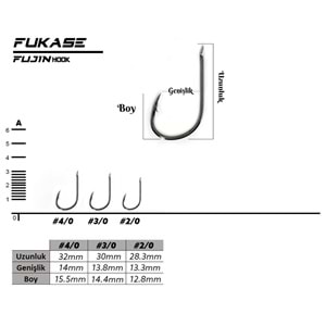 Fujin Fukase Düz Olta Kancası
