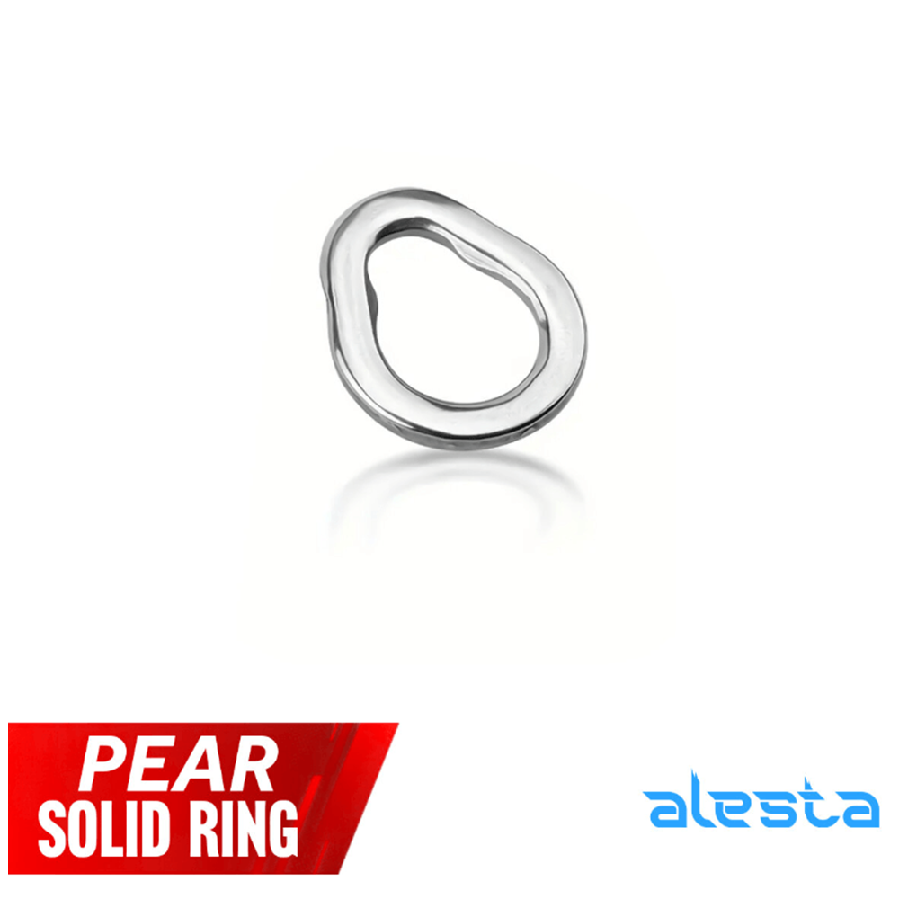 Alesta Solid Armut Halka Nikel - L
