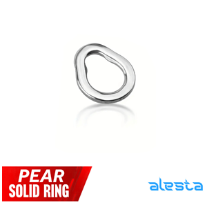 Alesta Solid Armut Halka Nikel - L