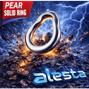 Alesta Solid Armut Halka Nikel - M