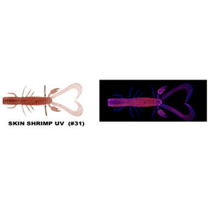 Daiwa Bait Junkie Risky Critter 7.62 Cm Silikon Yem (6 Adet) - SKIN SHRIMP UV