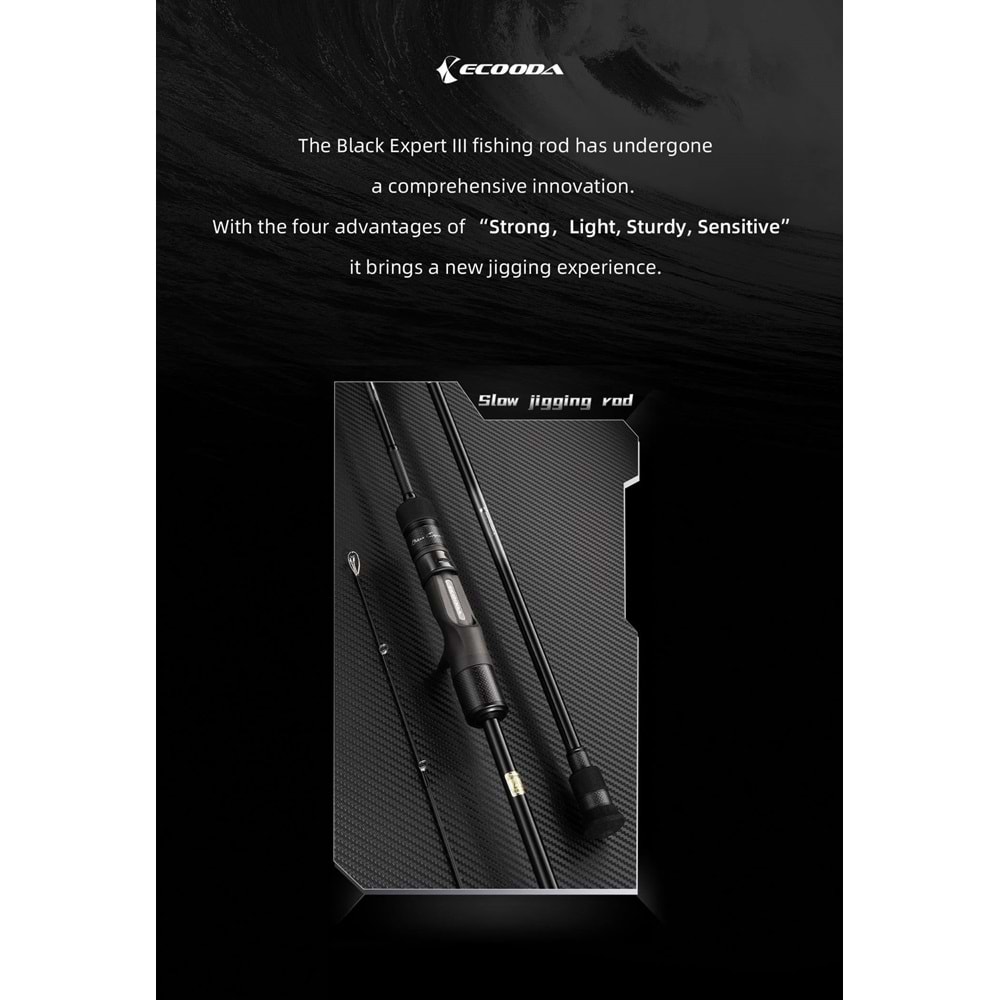 Ecooda Black Expert 3 190cm 180-300g Slow Jigging Kamışı