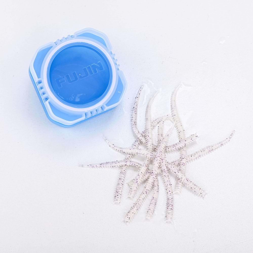 Fujin Mad Worm 9cm LRF Silikonu - PEARL WHITE GLOW