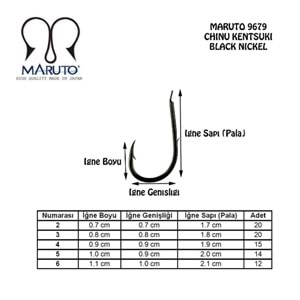 Maruto 9679NS Siyah Nikel Olta İğnesi