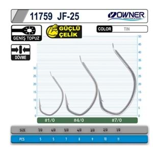 Owner 11759 JF-25 Jigger Light Jig İğnesi