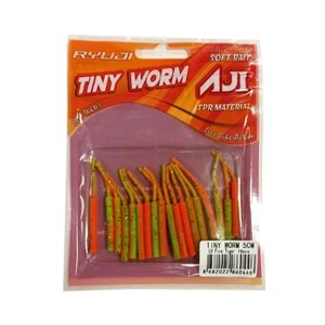 RYUJI TINY WORM TPR 5CM, 18AD Silikon Yem