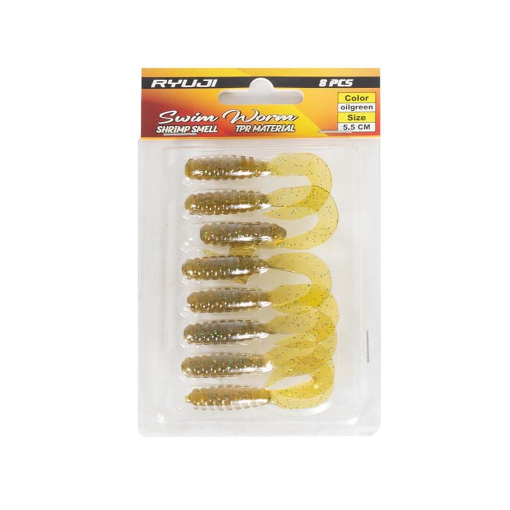 Ryuji Swim Worm 5.5cm Tpr Kokulu Silikon