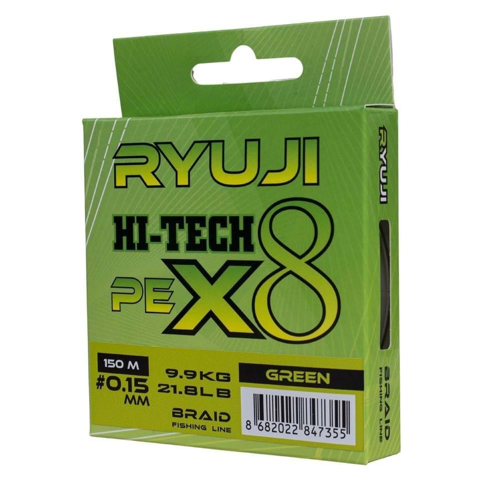 Ryuji Hi-Tech X8 150m Green İp Misina - 0.06 MM