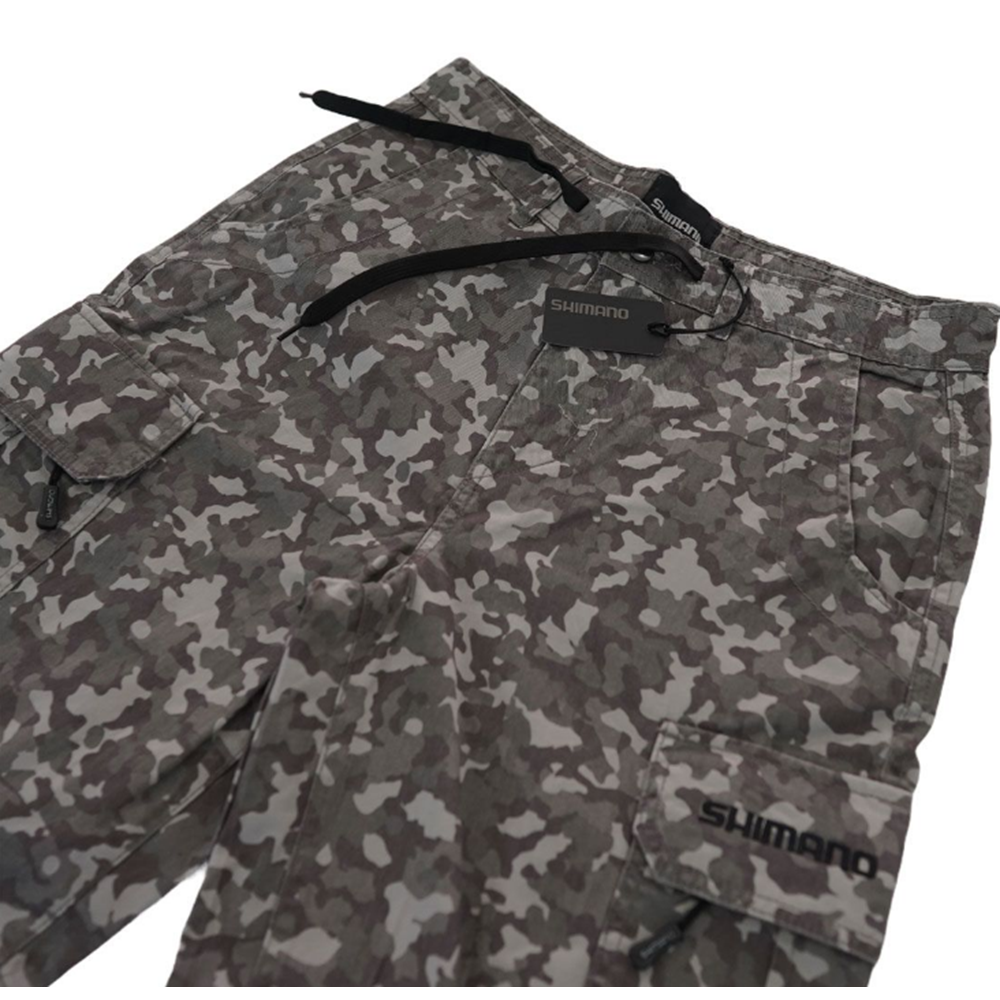 Shimano Cargo Shorts Grey Camo - M