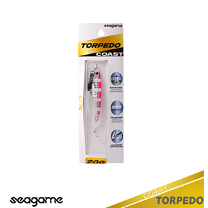 Seagame Torpedo Coast 20G Jig Yem - 002 PINK ZEBRA GLOW